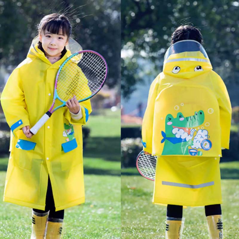 Kids Reflective Backpack Raincoat
