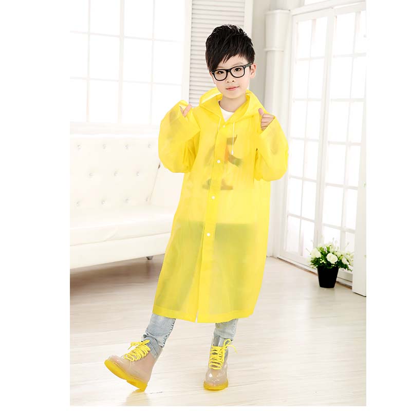 Kids Plain Lightweight Raincoat