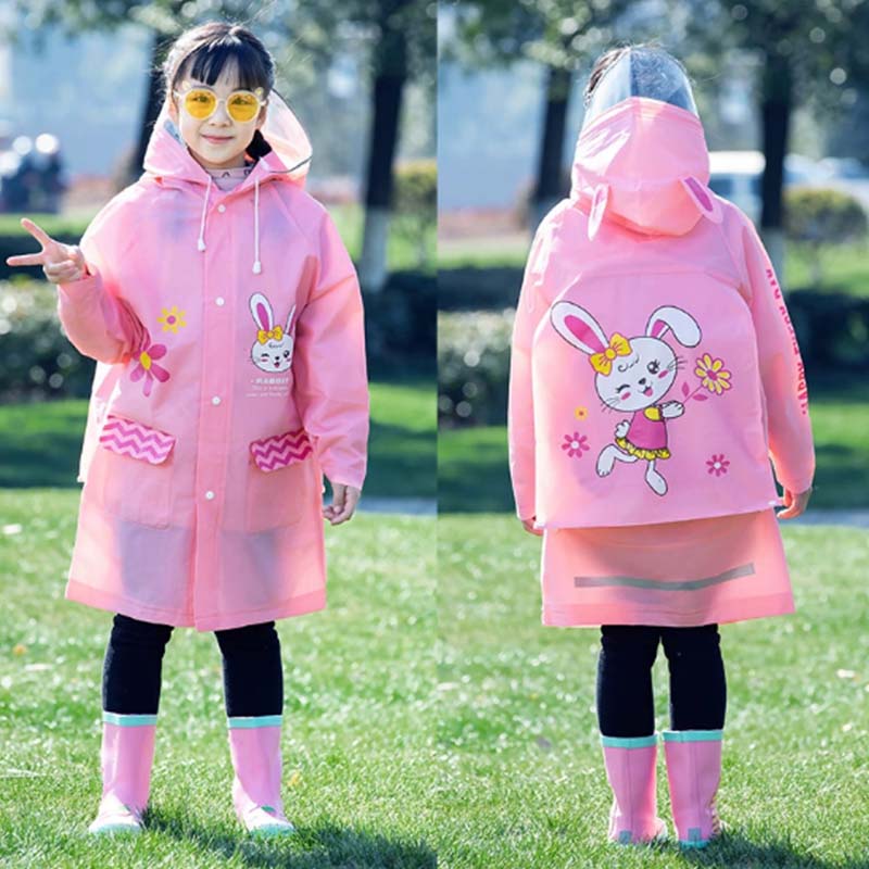 Kids Reflective Backpack Raincoat
