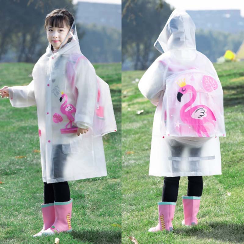 Kids Reflective Backpack Raincoat