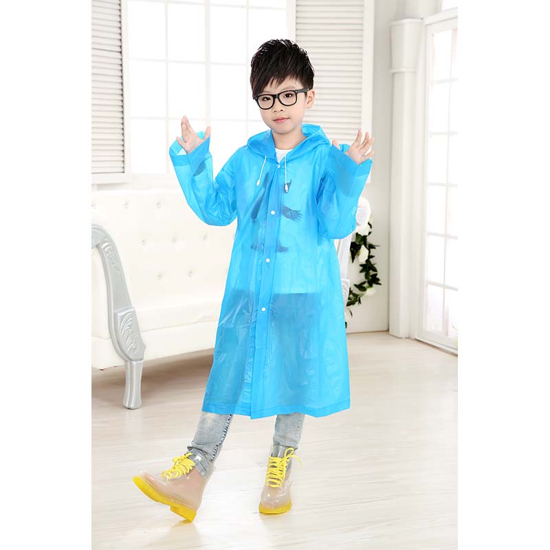 Kids Plain Lightweight Raincoat