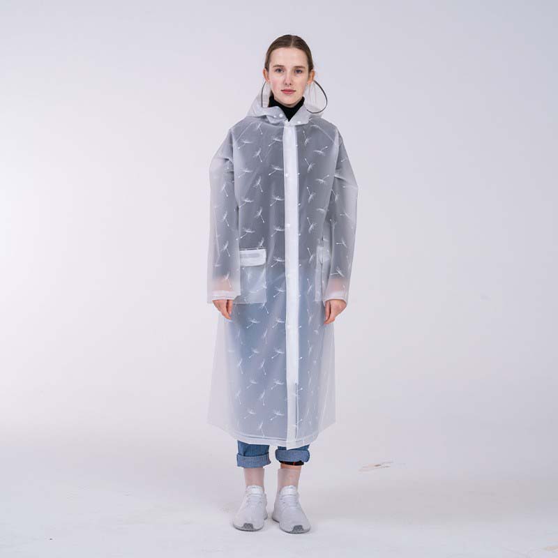 Thickened Dandelion Print Raincoat