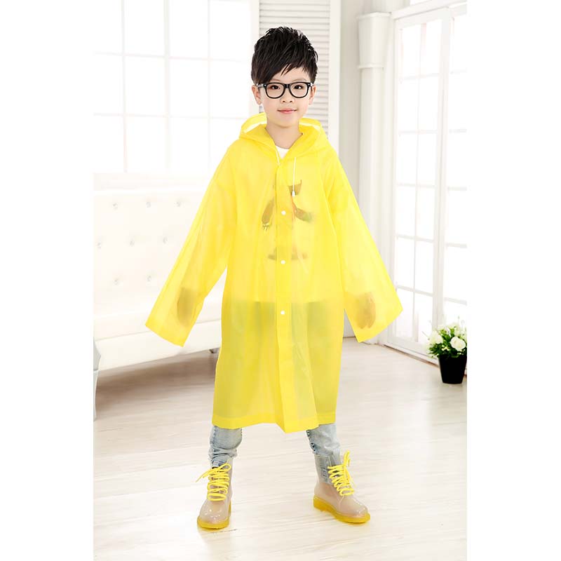 Kids Plain Lightweight Raincoat