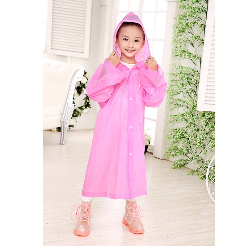 Kids Plain Lightweight Raincoat