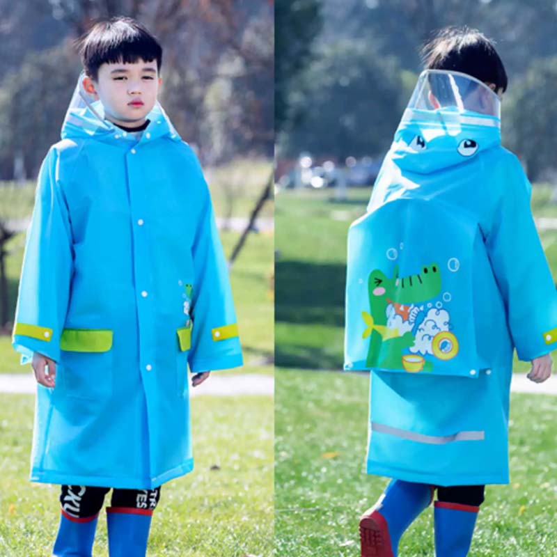 Kids Reflective Backpack Raincoat