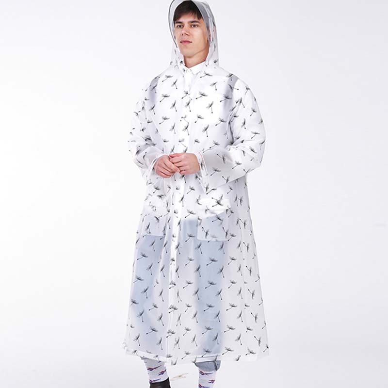Thickened Dandelion Print Raincoat