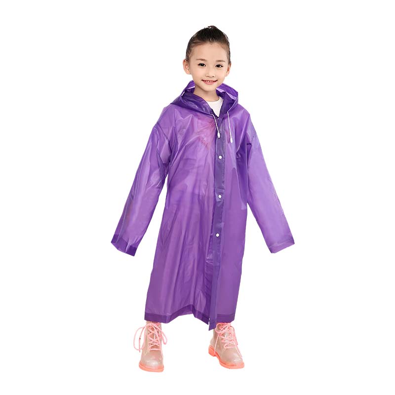 Kids Plain Lightweight Raincoat