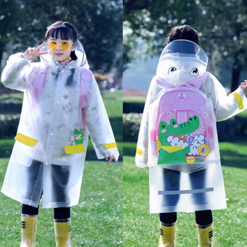Kids Reflective Backpack Raincoat