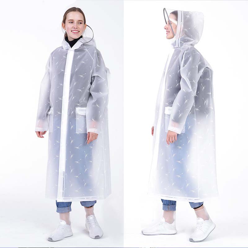 Thickened Dandelion Print Raincoat