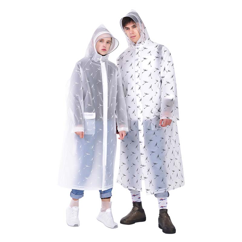 Thickened Dandelion Print Raincoat