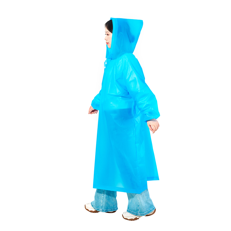 Lightweight Raincoat With Contrasting Sleeves