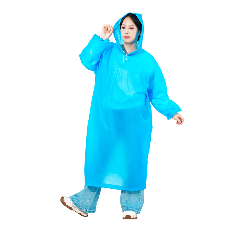 Lightweight Raincoat With Contrasting Sleeves